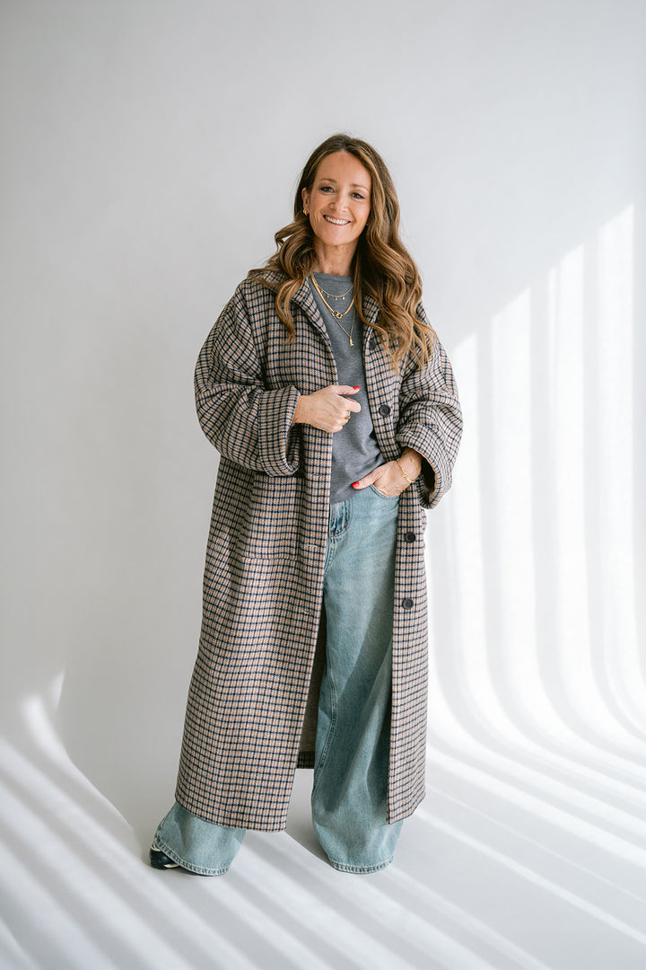 Noor Jacket Long Check
