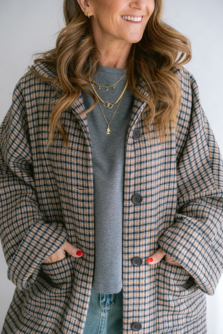 Noor Jacket Long Check