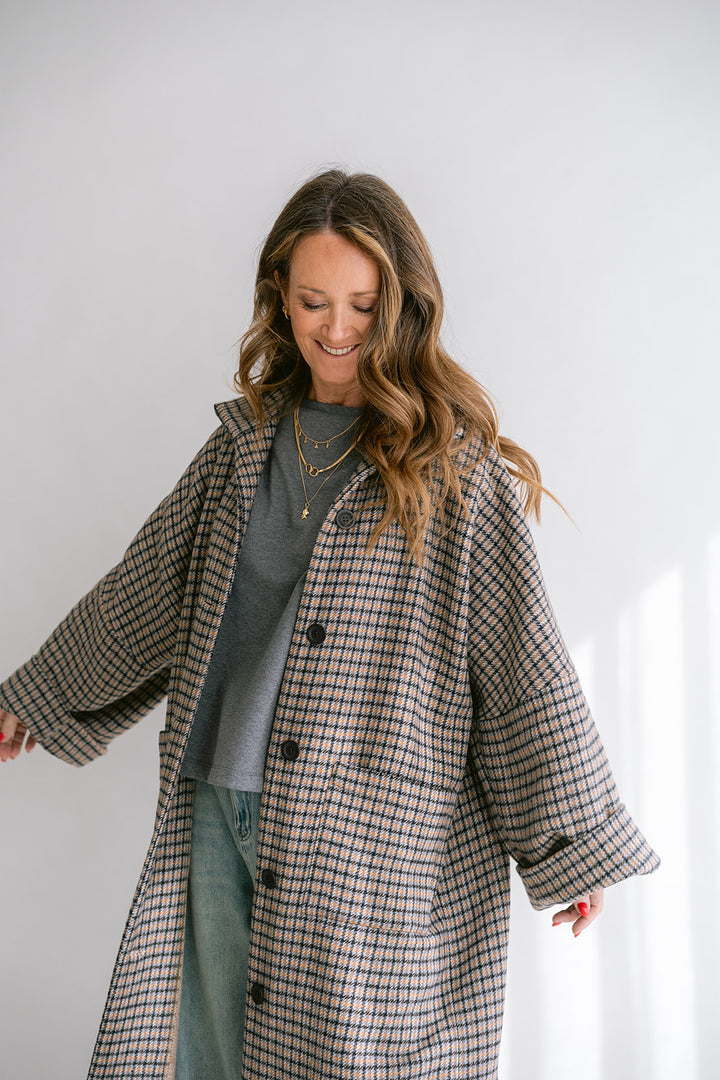 Noor Jacket Long Check