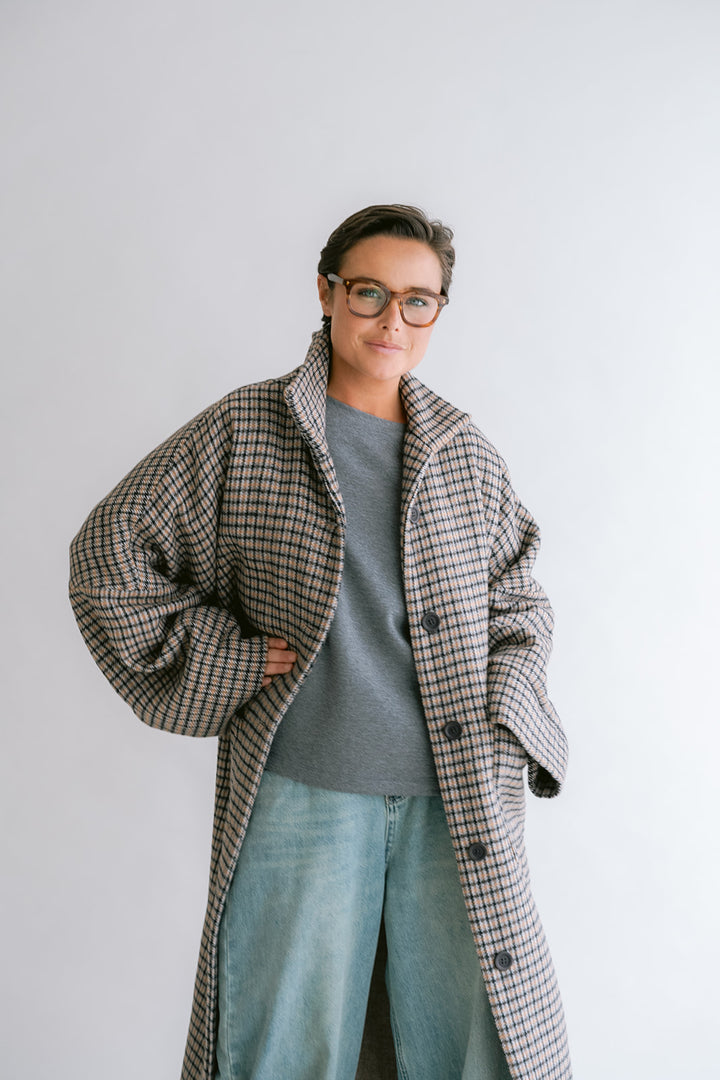 Noor Jacket Long Check