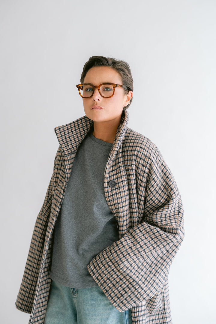 Noor Jacket Long Check