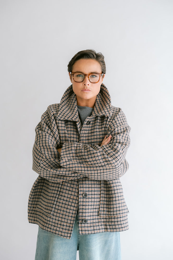 Noor Jacket Short Check