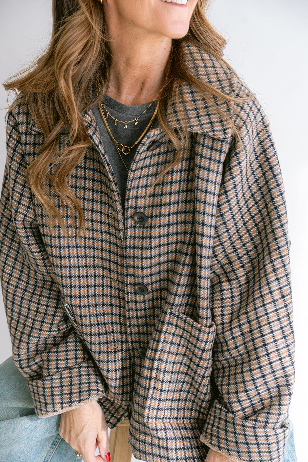 Noor Jacket Short Check