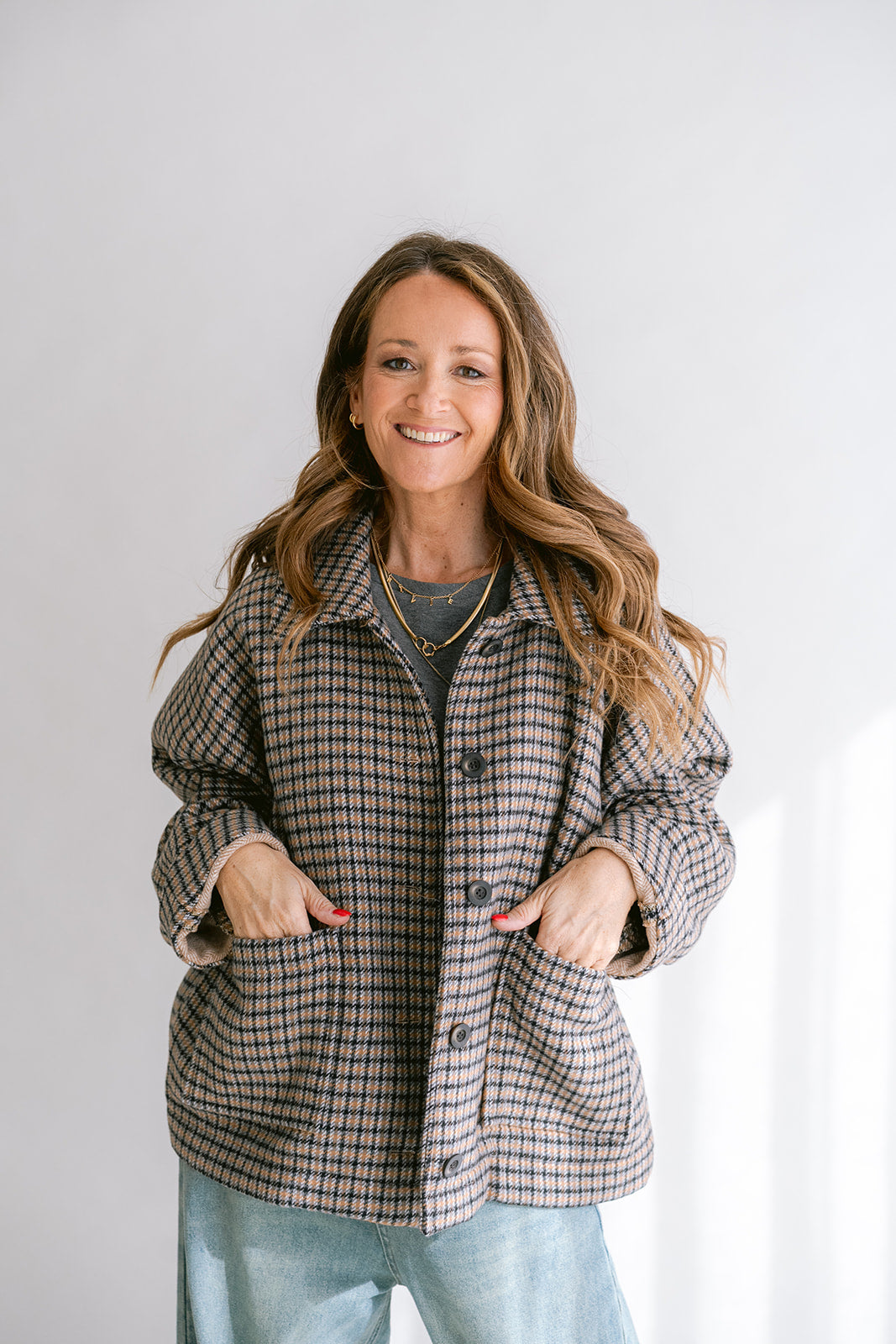 Noor Jacket Short Check