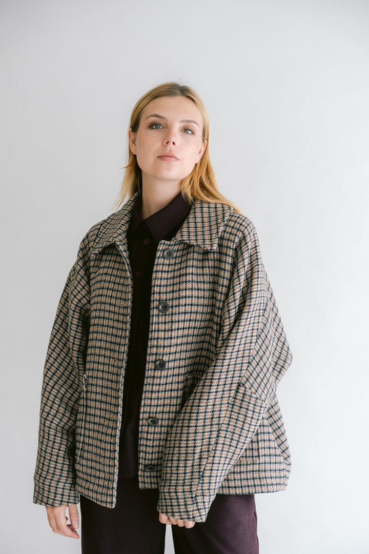 Noor Jacket Short Check