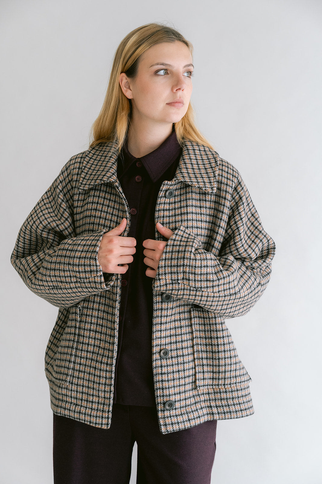 Noor Jacket Short Check