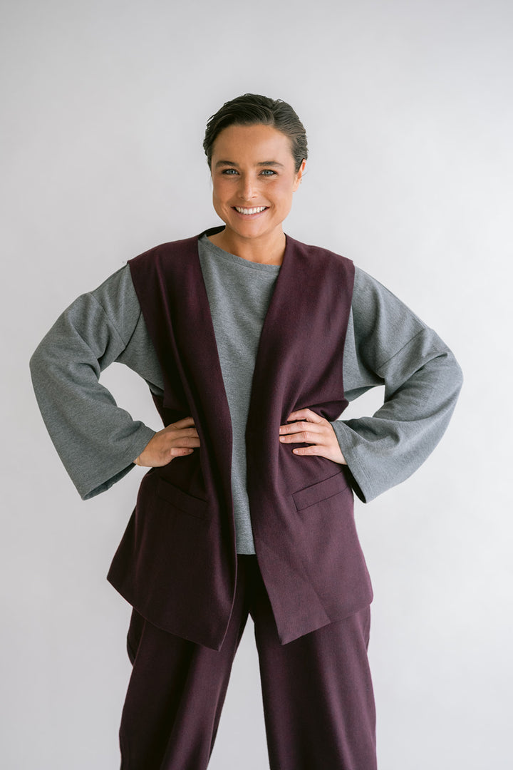Puck Gilet Deep Plum