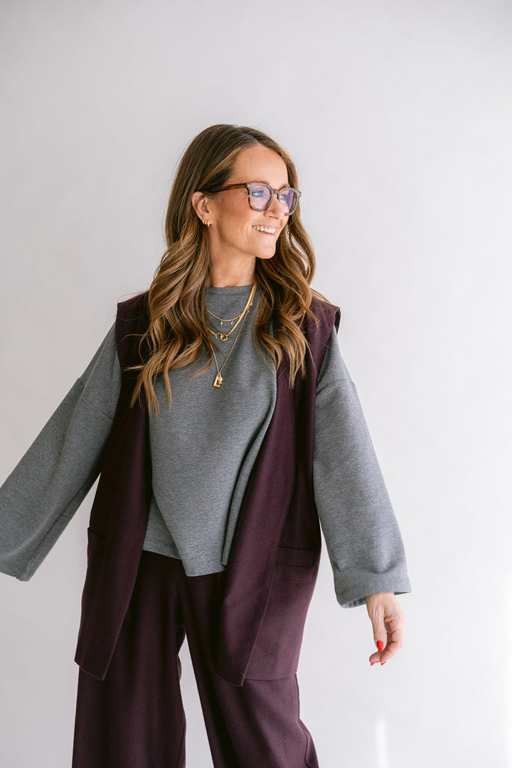 Puck Gilet Deep Plum
