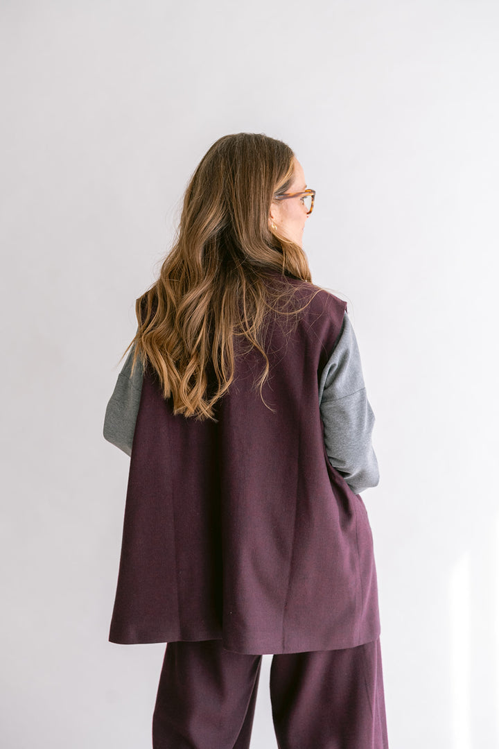 Puck Gilet Deep Plum