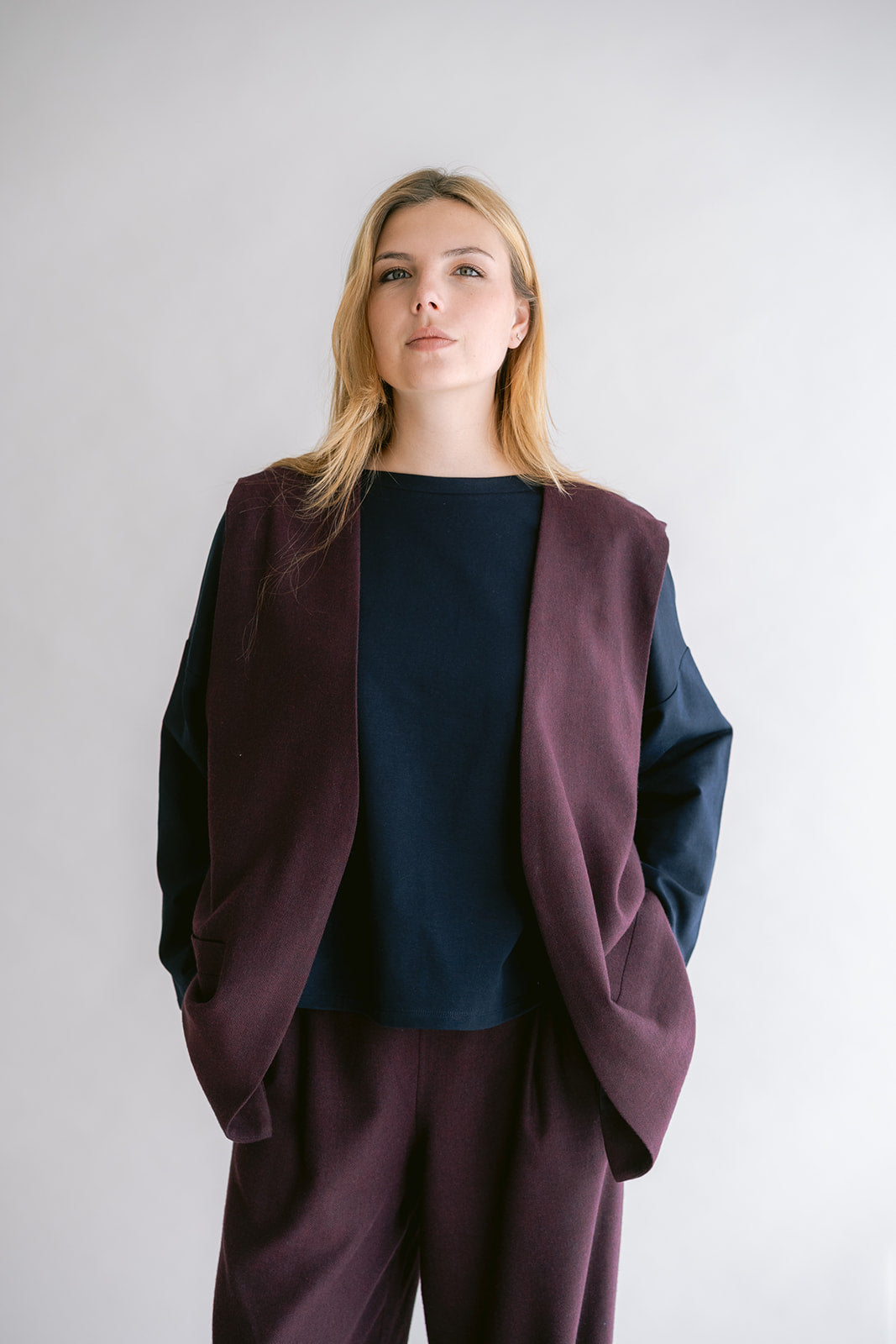 Puck Gilet Deep Plum
