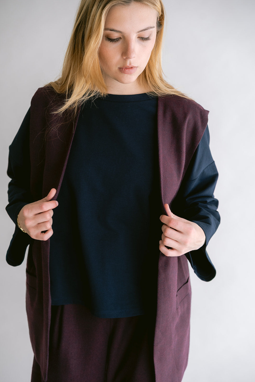 Puck Gilet Deep Plum