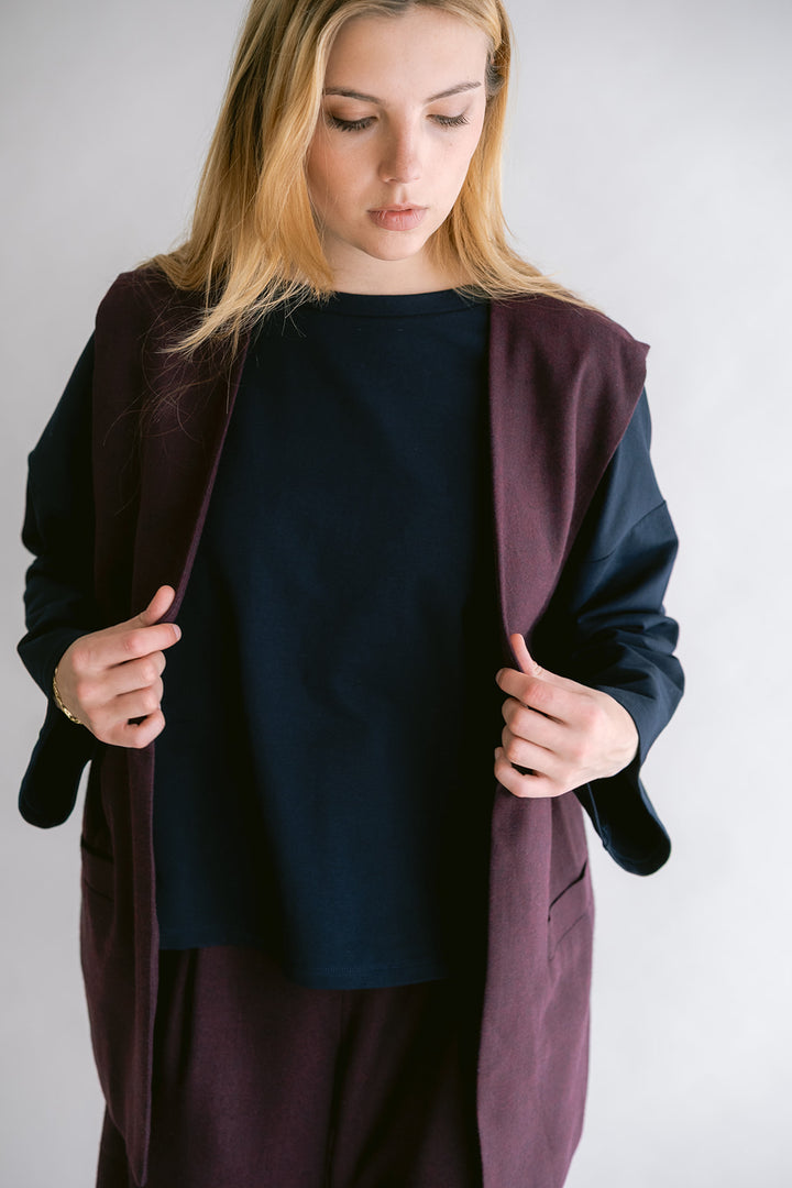 Puck Gilet Deep Plum