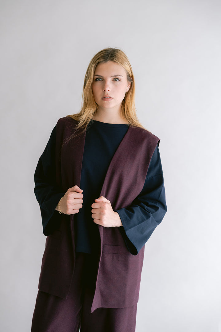 Puck Gilet Deep Plum