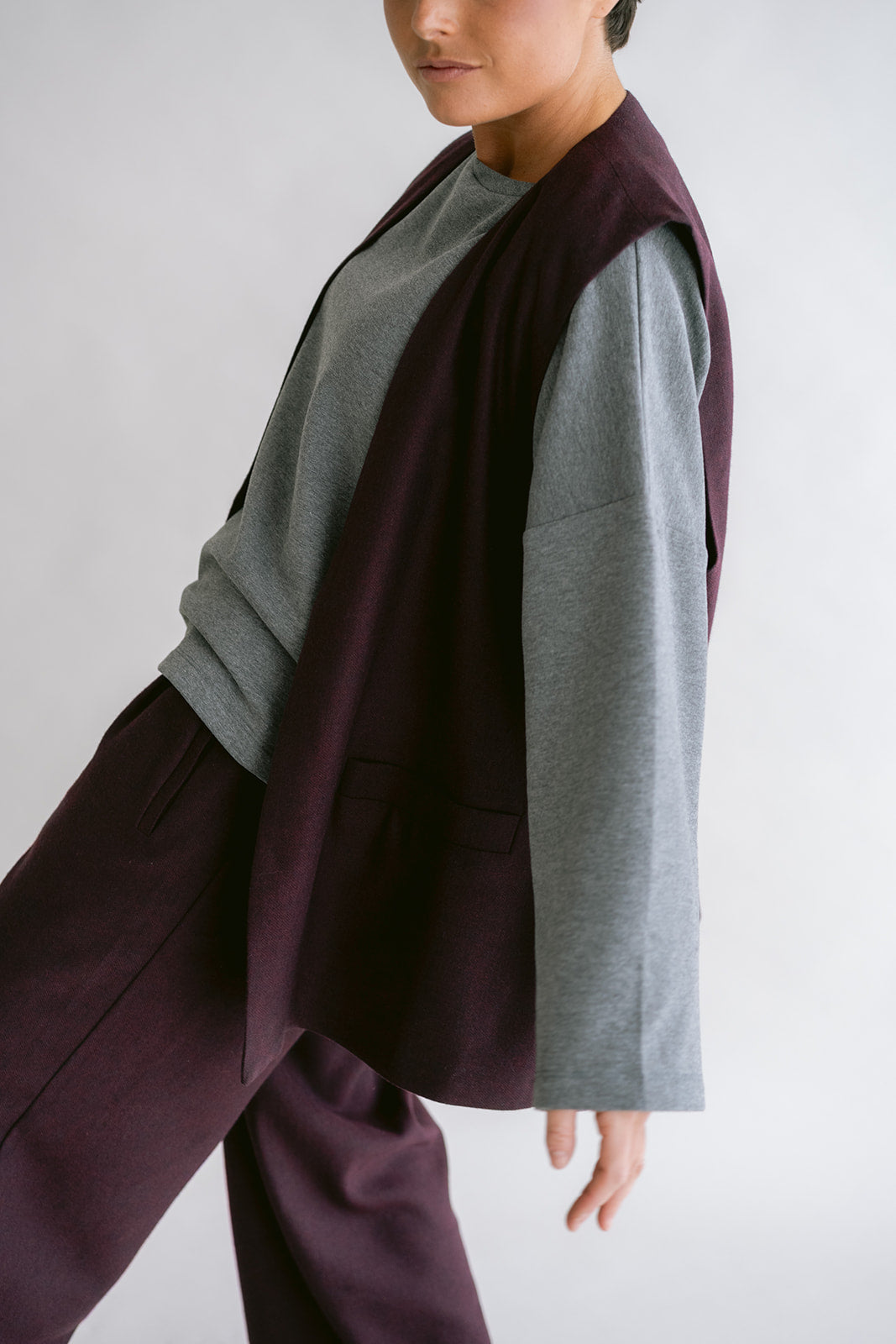 Puck Gilet Deep Plum