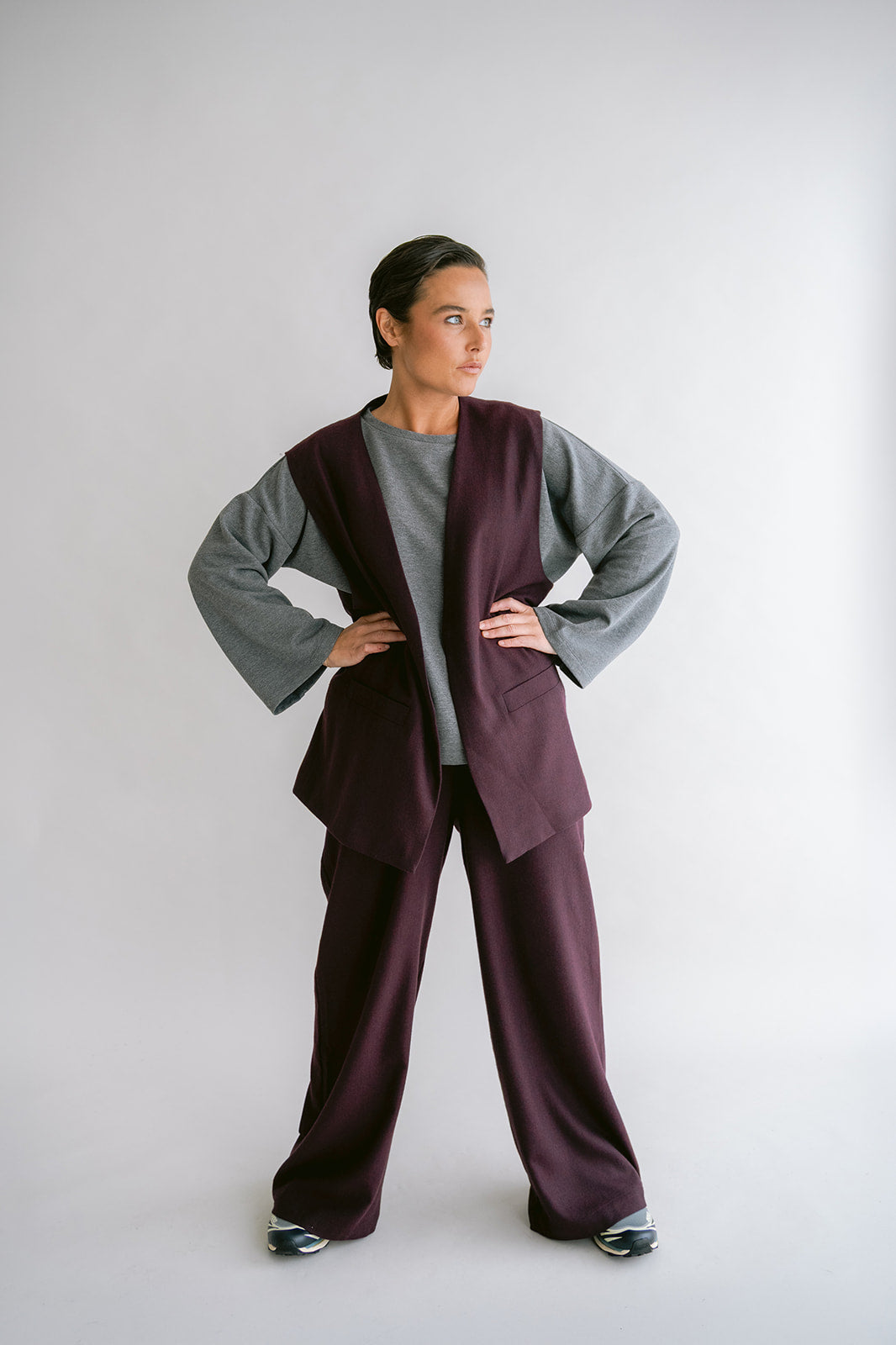 Puck Gilet Deep Plum