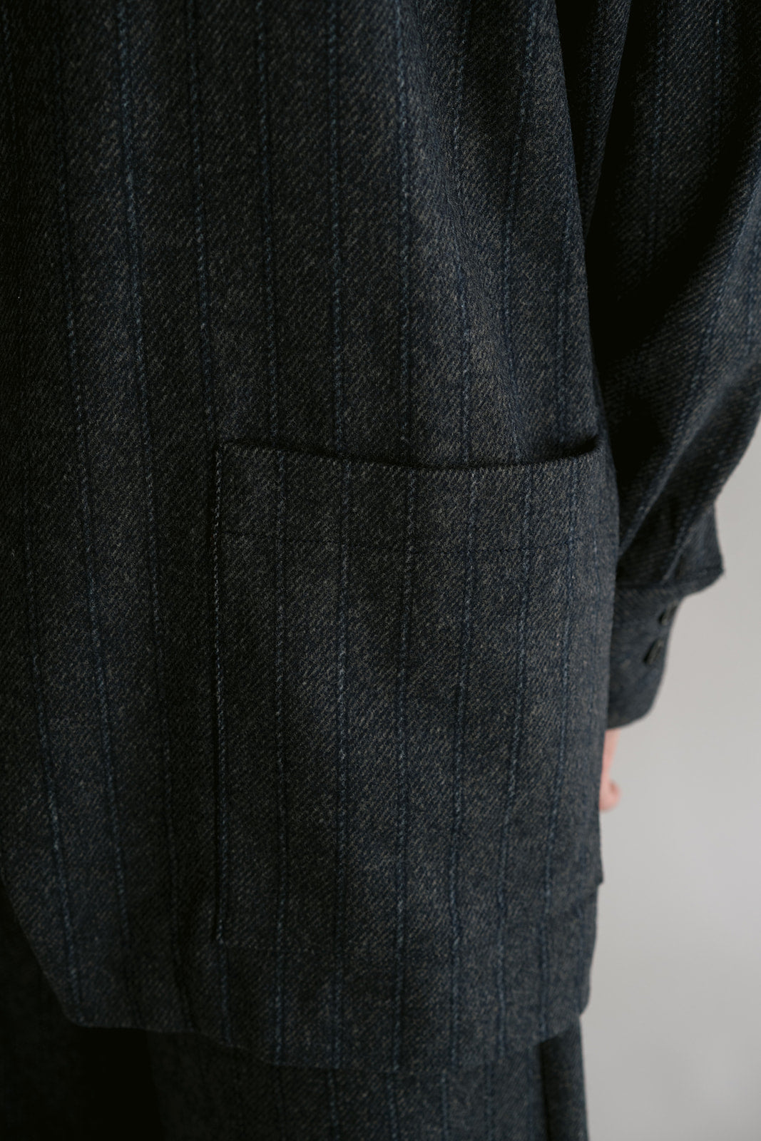 Puck Gilet Grey Cobalt Stripe