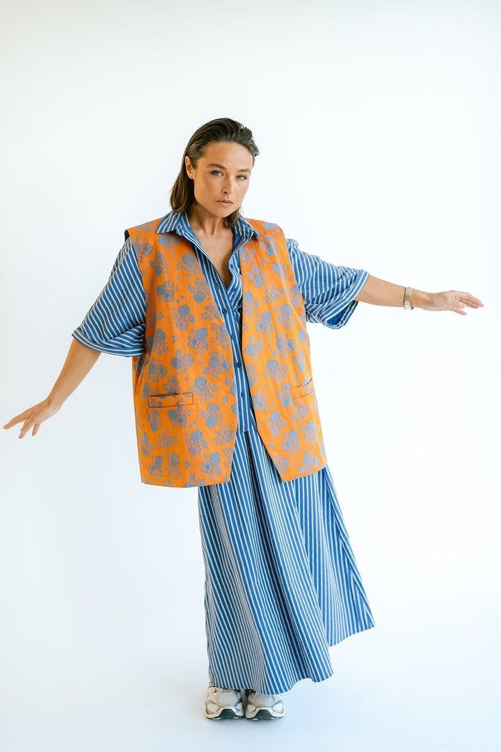 Puck Gilet Orange Flower