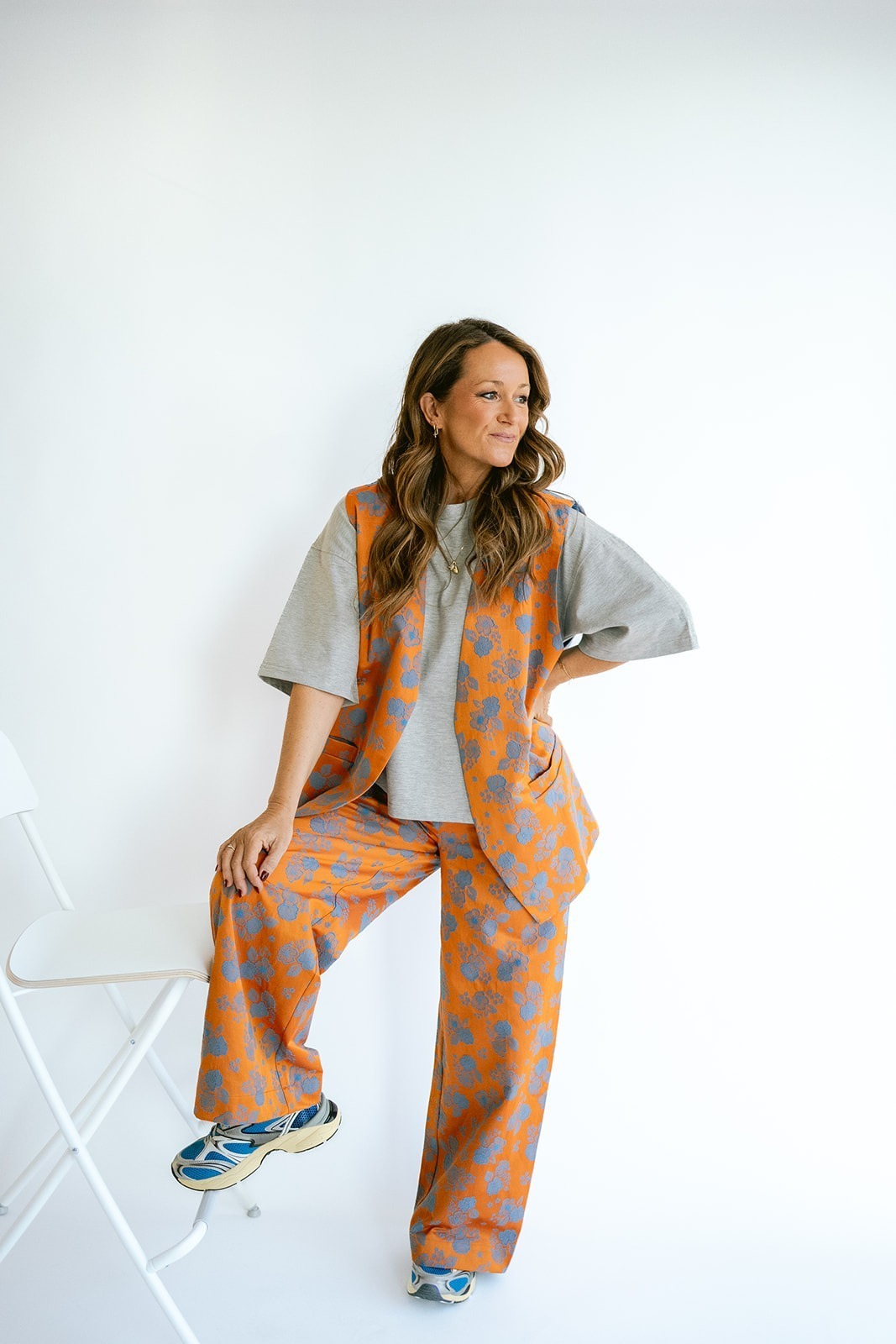 Puck Gilet Orange Flower
