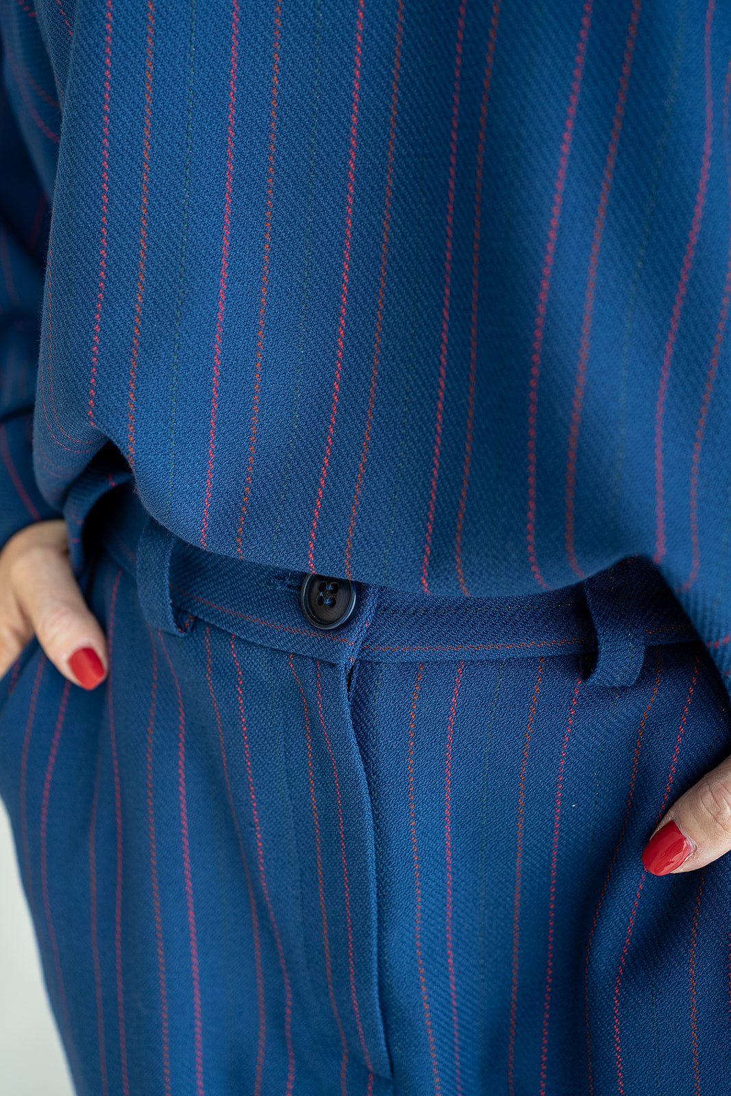 Rose Skirt Red Navy Stripe