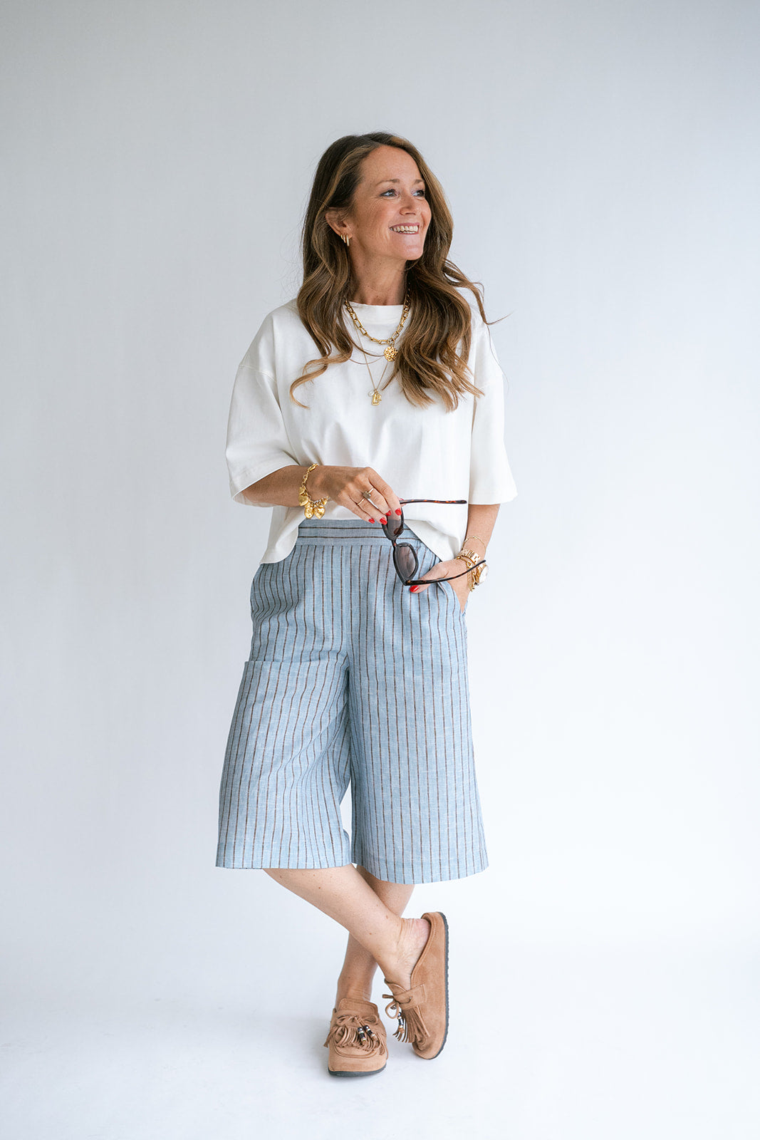 Sam Bermuda Blue Linen
