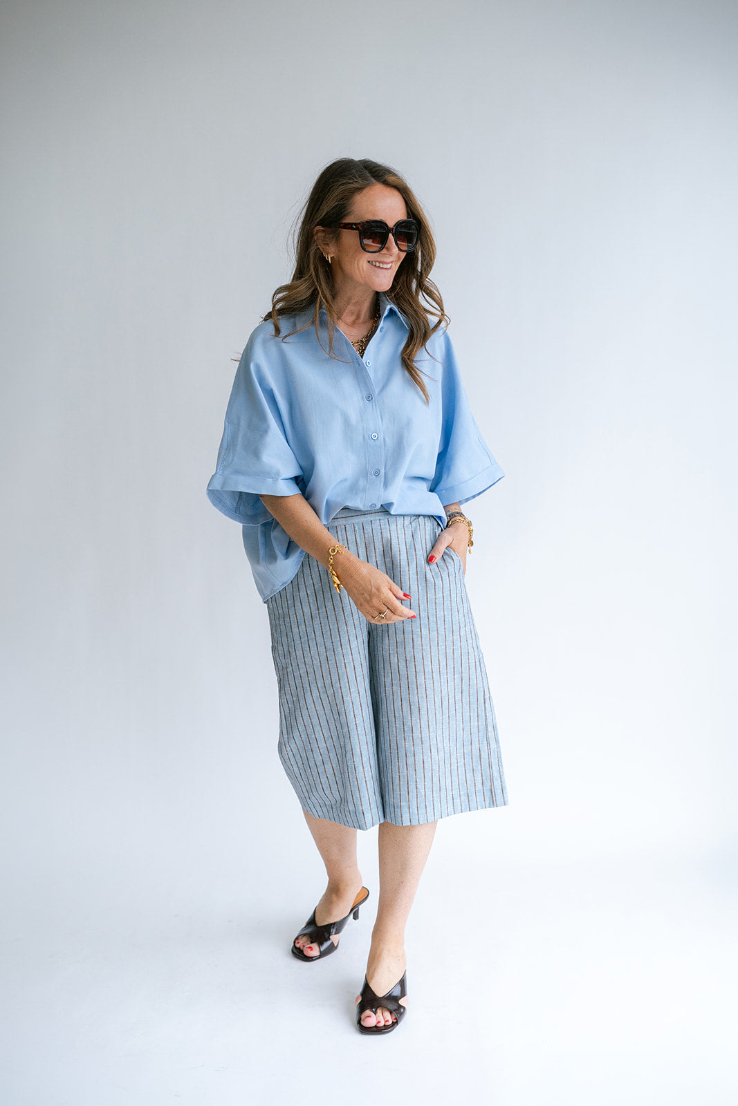 Sam Bermuda Blue Linen