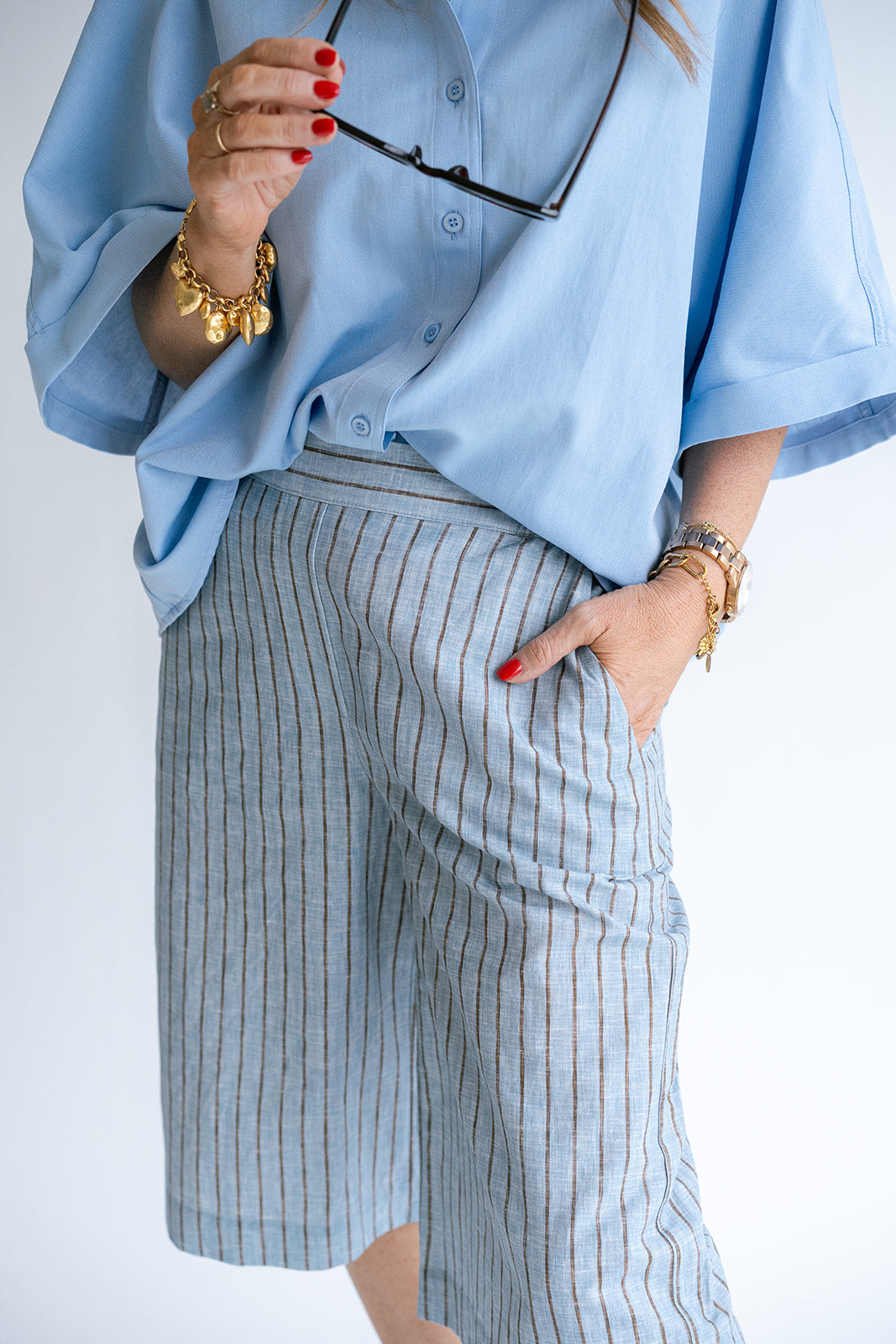 Sam Bermuda Blue Linen