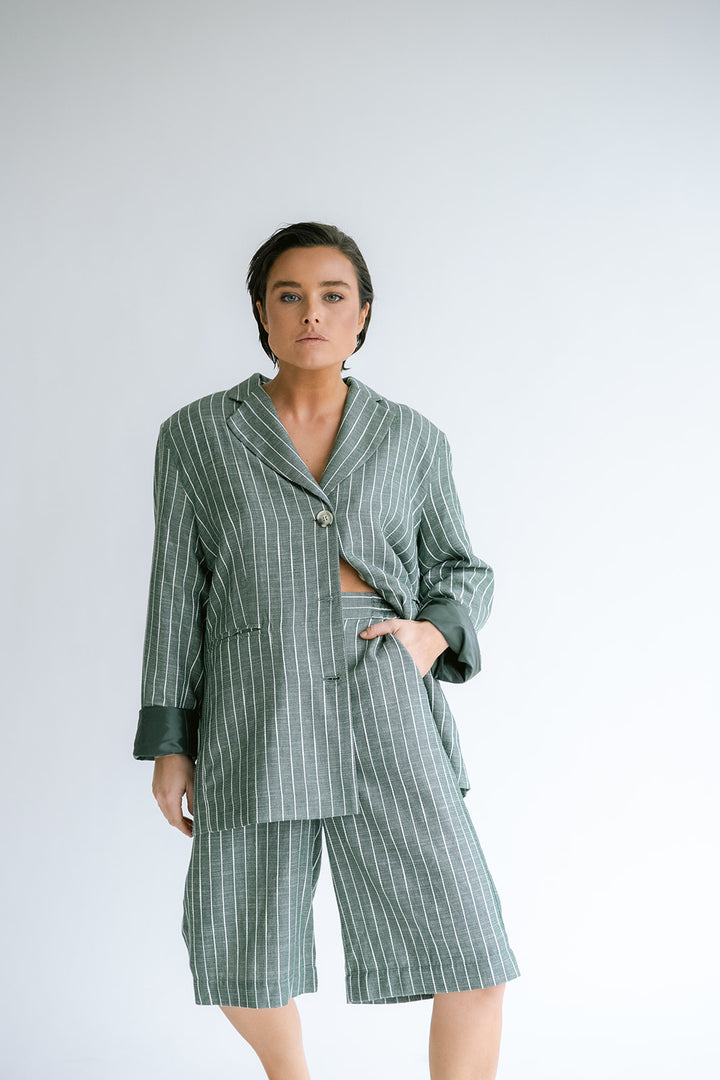 Sam Bermuda Verde Stripe