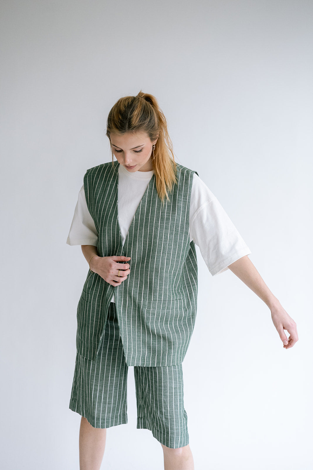 Sam Bermuda Verde Stripe
