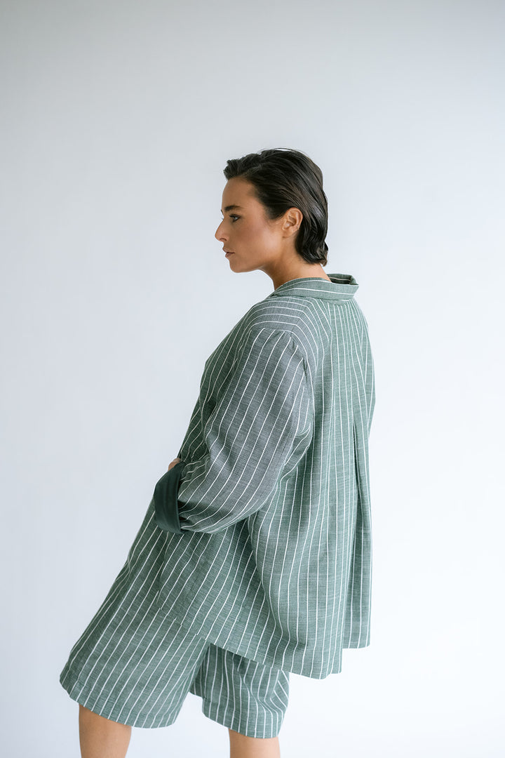 Sam Bermuda Verde Stripe