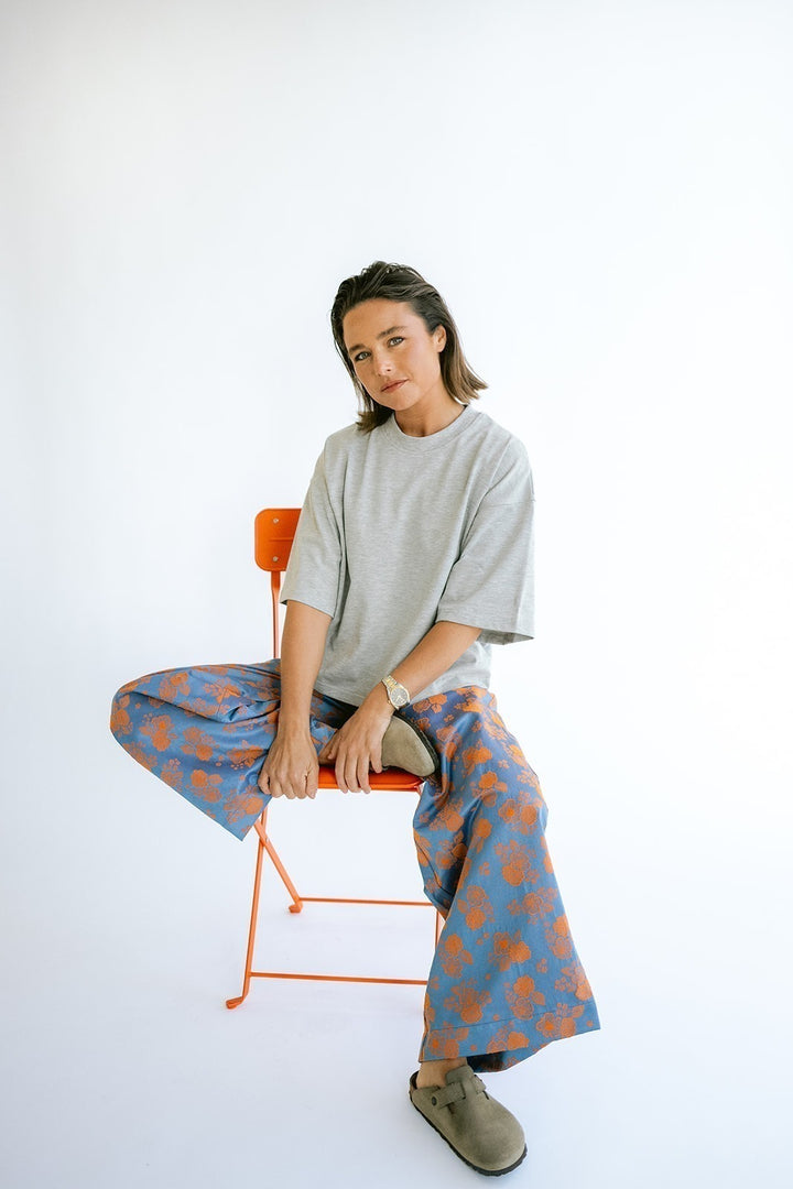 Sam Pants Blue Flower
