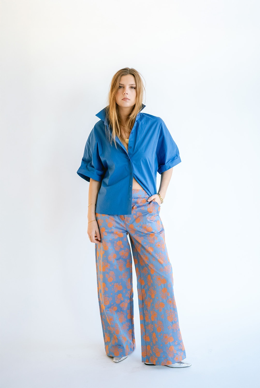 Sam Pants Blue Flower