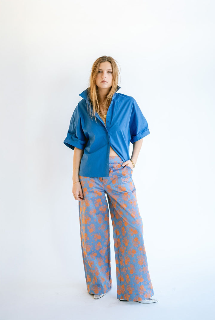 Sam Pants Blue Flower