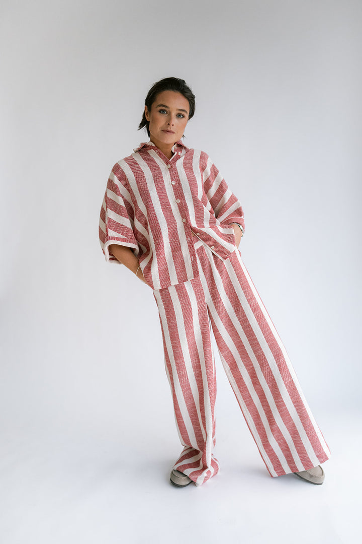 Sam Pants Bold Red Stripe