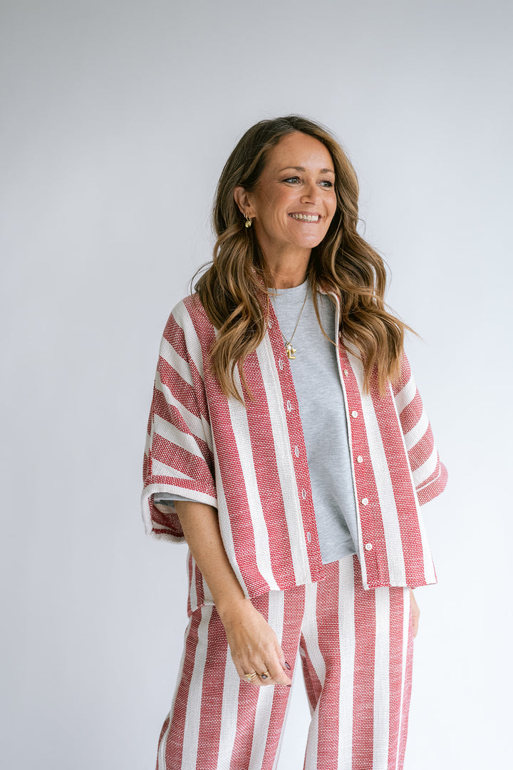 Sam Pants Bold Red Stripe
