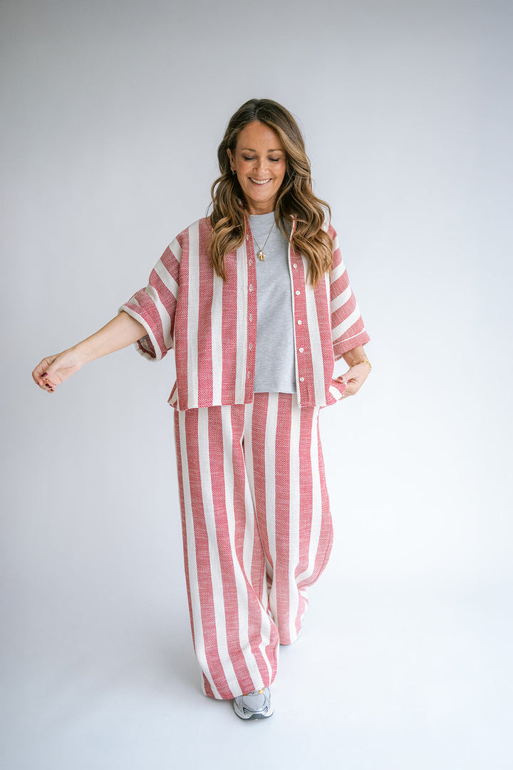 Sam Pants Bold Red Stripe