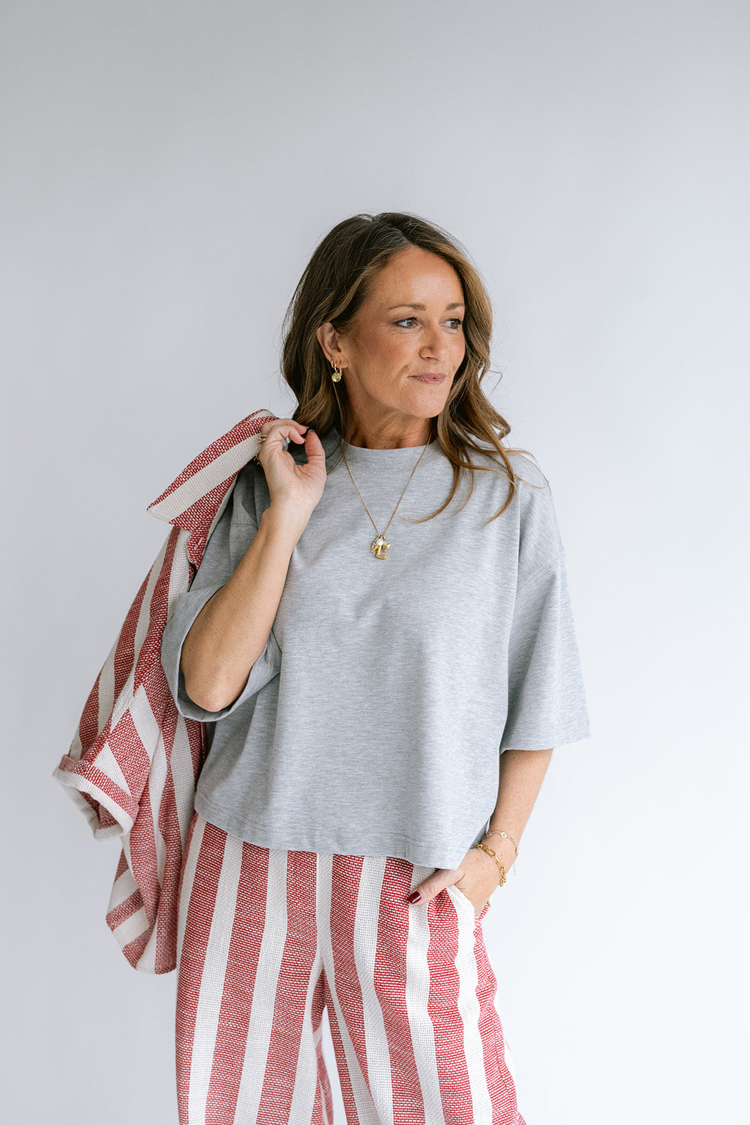Sam Pants Bold Red Stripe
