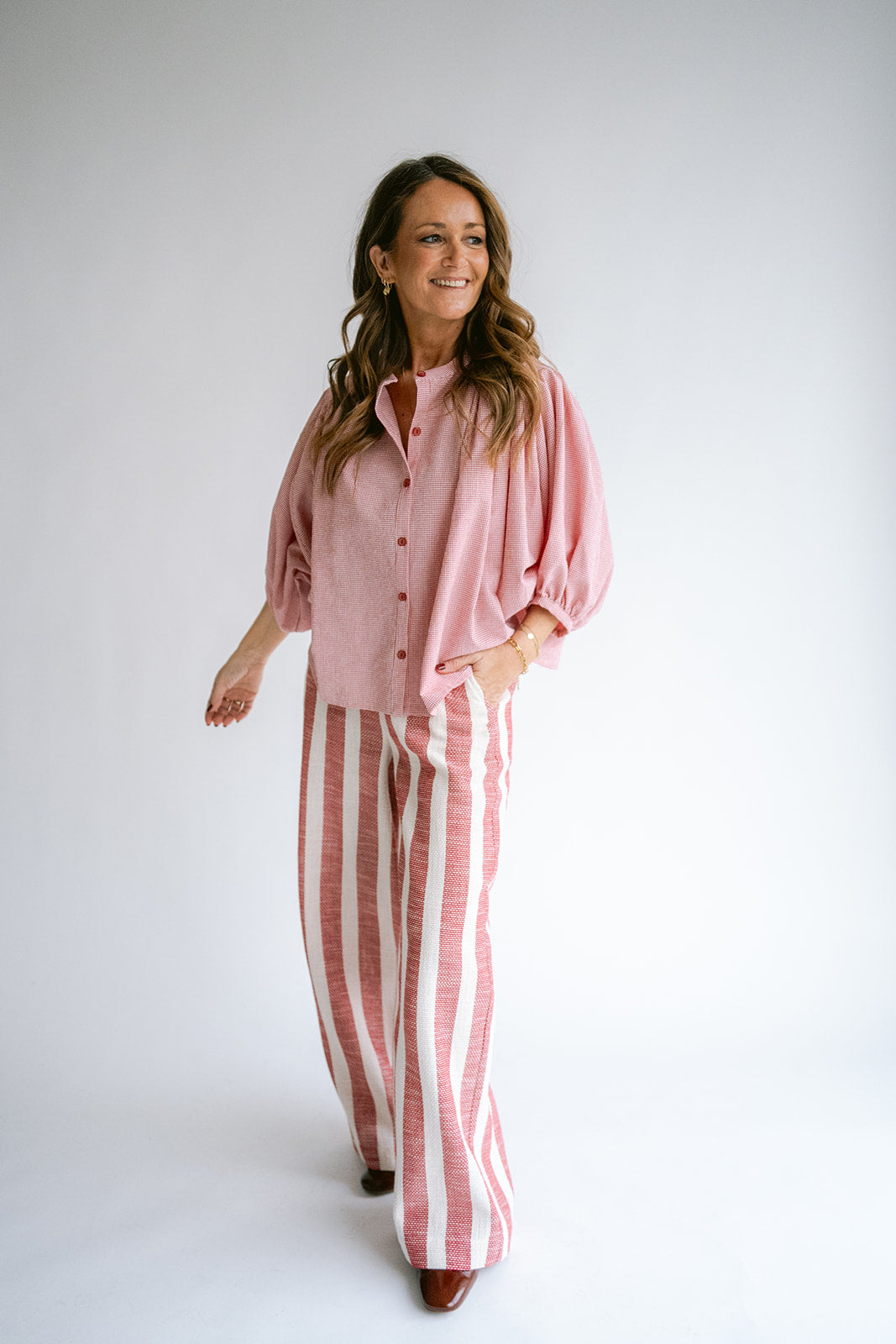 Sam Pants Bold Red Stripe