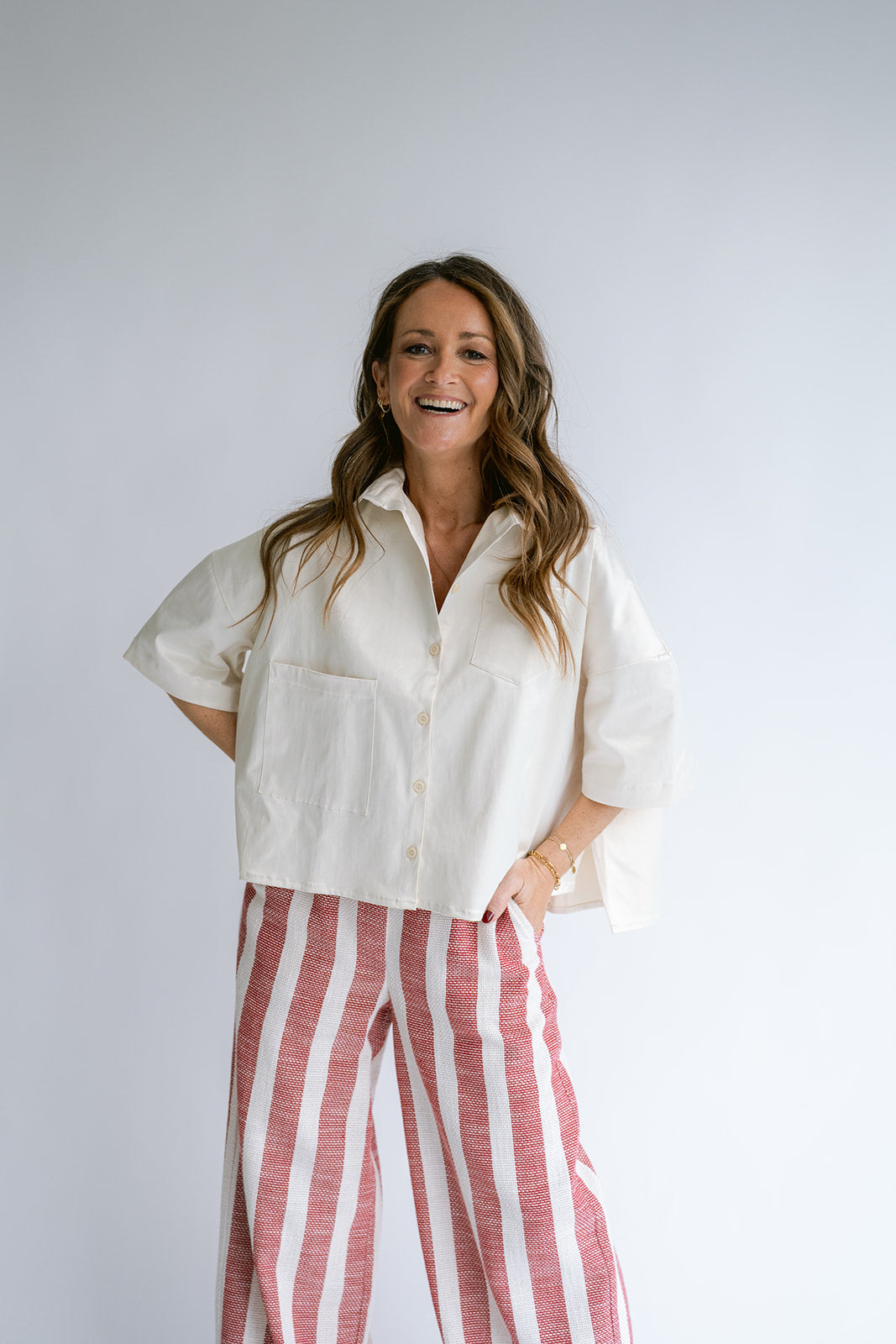 Sam Pants Bold Red Stripe