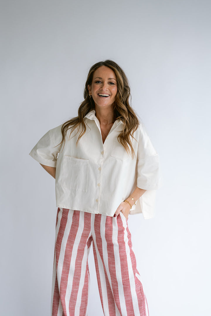 Sam Pants Bold Red Stripe