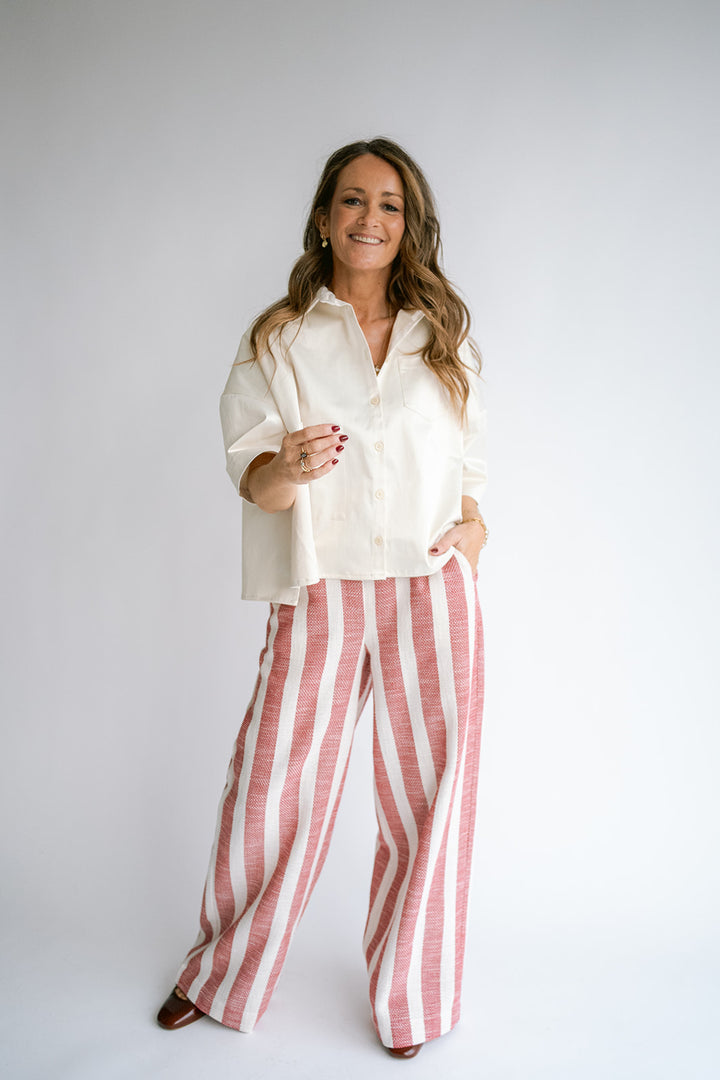 Sam Pants Bold Red Stripe
