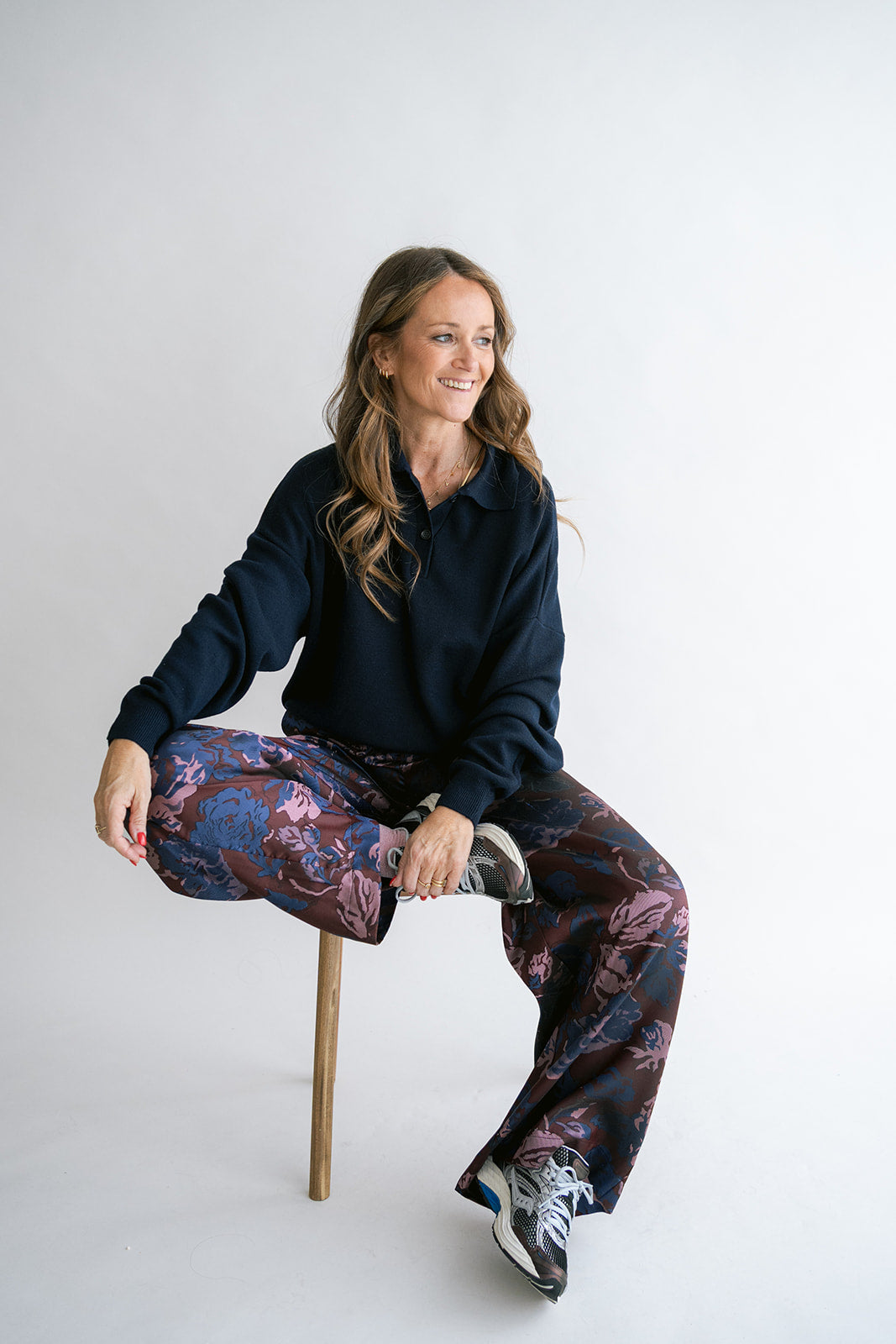 Sam Pants Bordeaux Flower