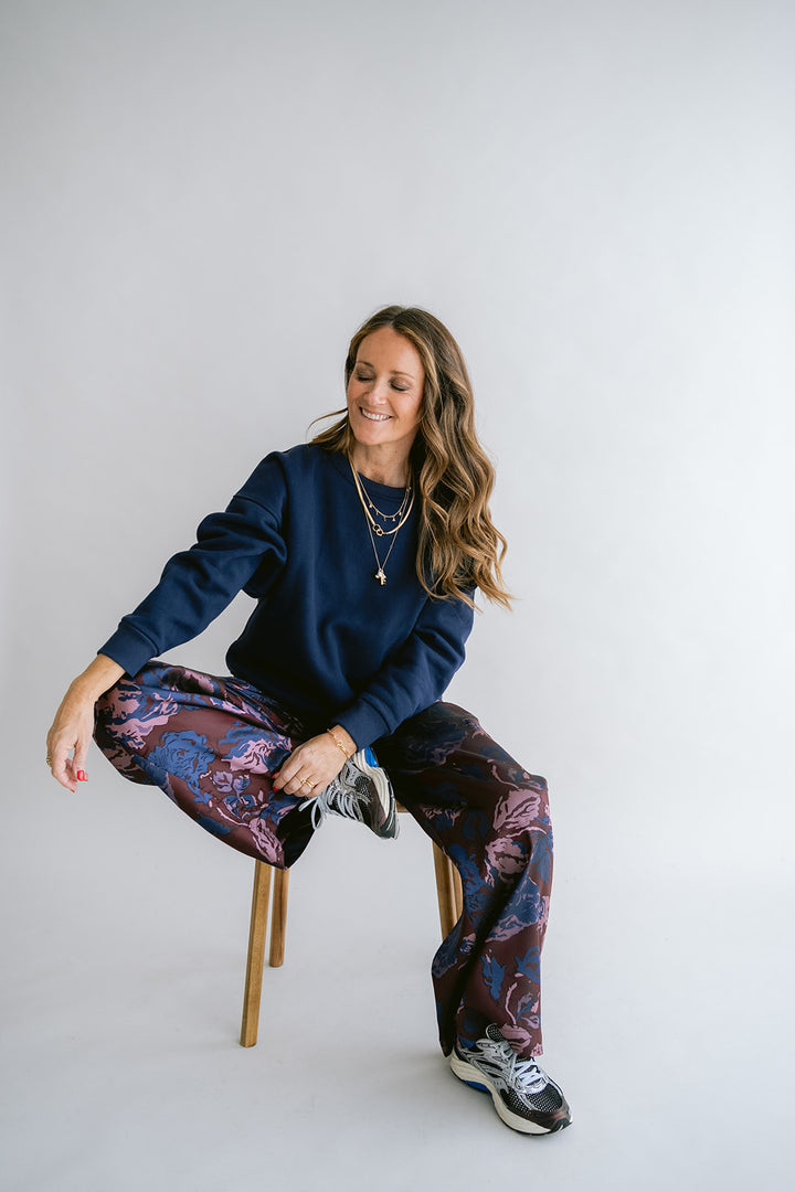 Sam Pants Bordeaux Flower