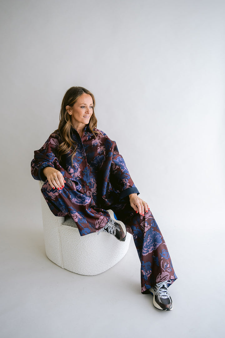 Sam Pants Bordeaux Flower