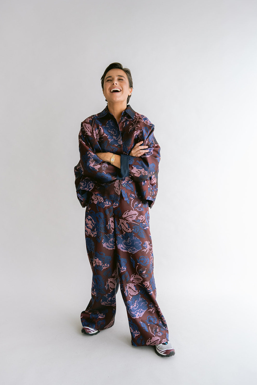 Sam Pants Bordeaux Flower