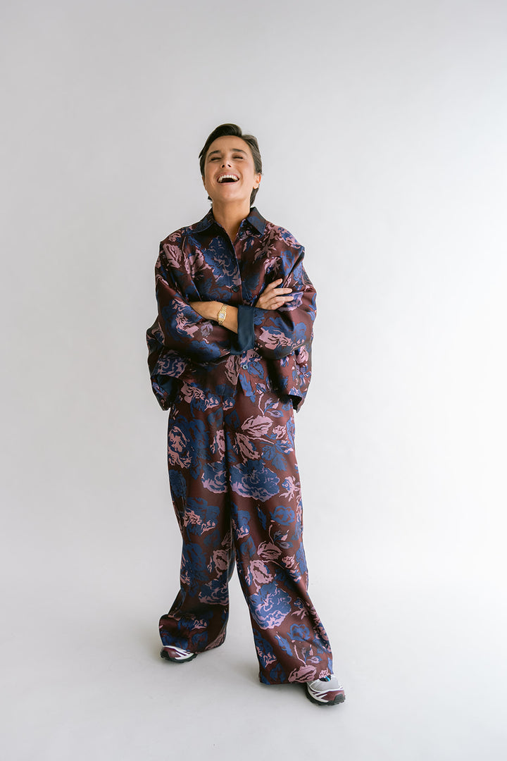 Sam Pants Bordeaux Flower
