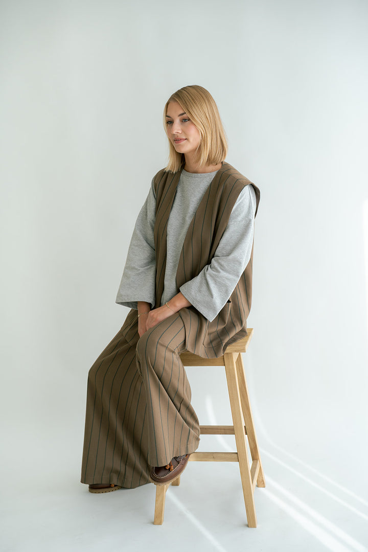 Sam Pants Brown Green Stripe