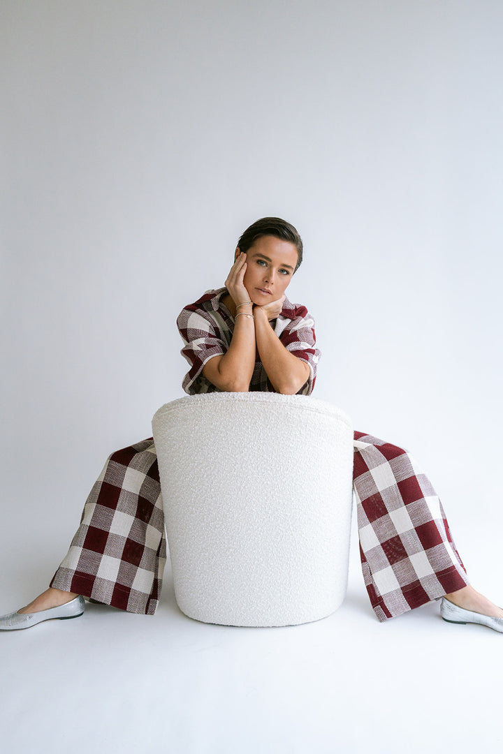 Sam Pants Burgundy Square