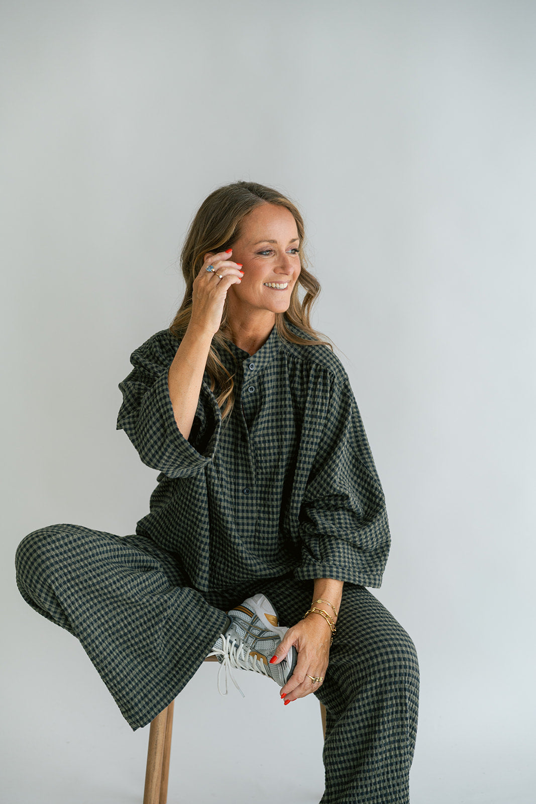 Sam Pants Green Small Check