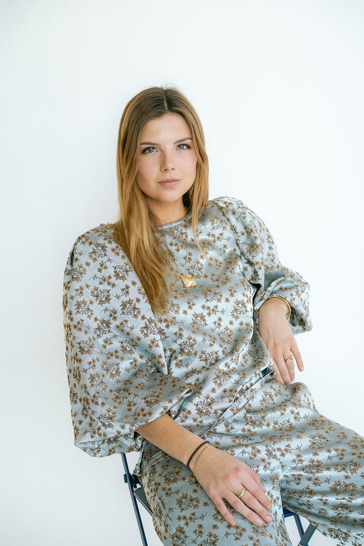 Sam pants Ice Blue Flower