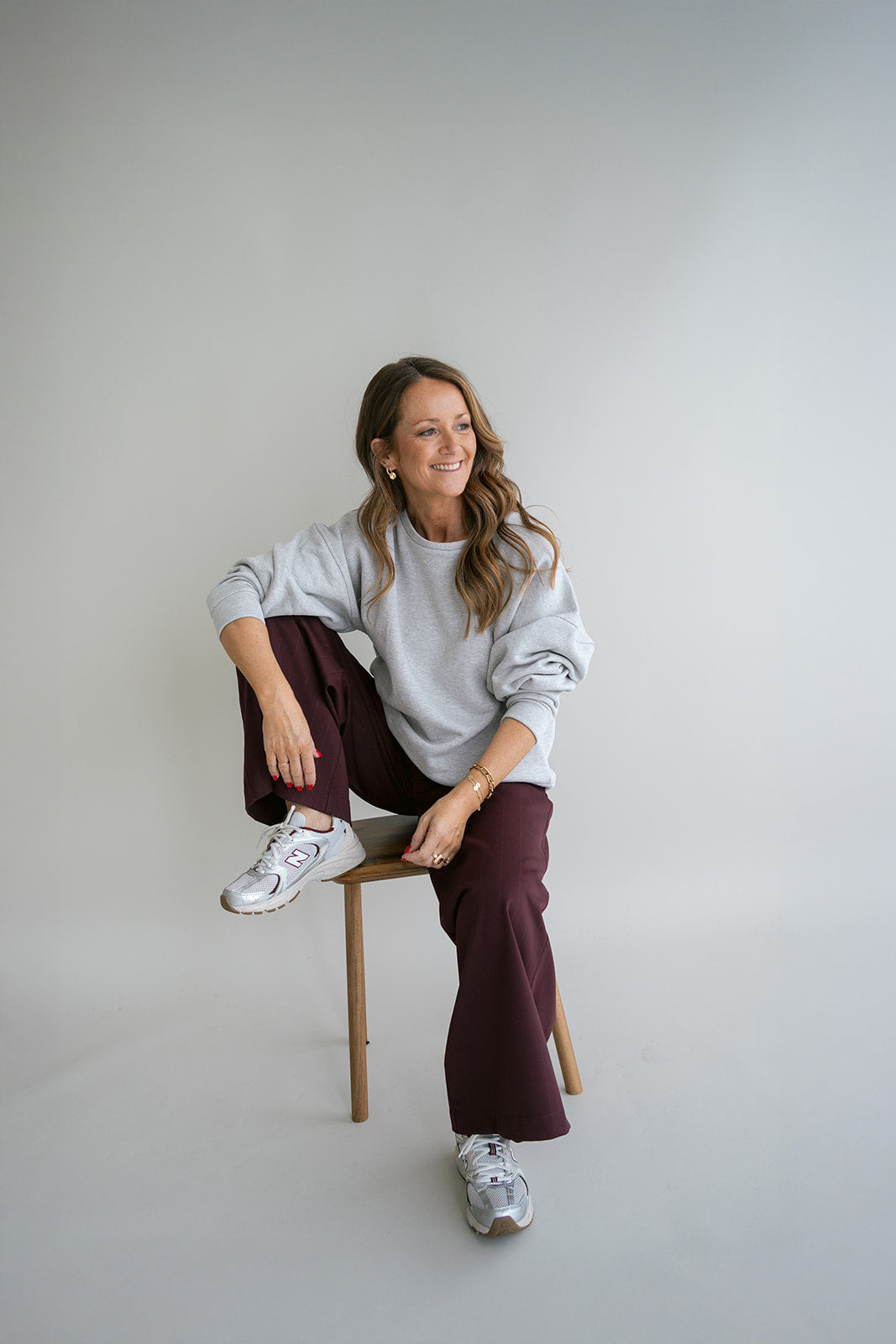 Sam Pants Lurex Bordeaux